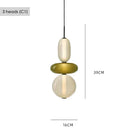 Modern Colorful Glass Pendant Chandelier Light for Loft Living Room - Ljojo