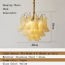 Murano Colorful Glass Petal Chandelier | Country Design LED Lighting by Ljojo