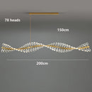 Ljojo Luxury Crystal Chandelier Pendant Light Elegant Dining Room Ceiling Lamp