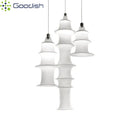 Modern Nordic Silk Long Bone LED Pendant Lights for Home Restaurant Chandelier by Ljojo