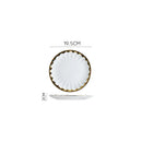 Ljojo Light Luxury Ceramic Dinner Plate for Steaks, Noodles, Fruits, and Dim Sum