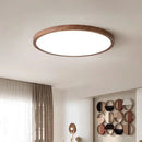 Circular Wood Grain LED Ceiling Light 3-color Kitchen Bathroom Bedroom Ultra-thin Ceiling Lamp by Ljojo