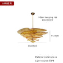 Ljojo Scandinavian Murano Green Pink Glass Chandelier - LED Art Decor for Hotel Restaurant Lobby