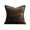 Ljojo Luxe Velvet Brown Coffee Pillowcase for Sofa & Living Room in Squre Shape