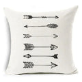Ljojo Letter Print Pillow Case 45x45 cm Linen Cushion Cover for Home Decor