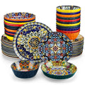 Ljojo 12/16/18/24-Piece Stoneware Dinnerware Set in Bohemian Style