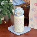 Ljojo 500ml Stainless Steel Tumbler with Straw, Handle - Cute Kawaii Design