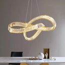 Modern Gold Crystal Ring LED Chandelier by Ljojo - Luxury Lighting for Living Room Dining Bedroom