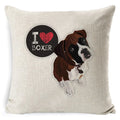 Dog Breed Cotton Linen Cushion Cover Set by Ljojo: Bull Terrier to Chihuahua & More