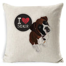 Dog Breed Cotton Linen Cushion Cover Set by Ljojo: Bull Terrier to Chihuahua & More
