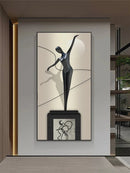 Abstract Figure Luminous Interior Canvas Painting Wall Lamps by Ljojo
