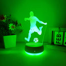 Football 3D Night Light USB Touch Colorful Light Atmosphere Gift by Ljojo