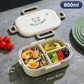 Ljojo 3-Compartment Bento Lunch Box: Leak-proof, Microwave Safe