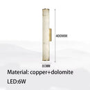 Modern Spanish Marble Wall Lamp Solid Copper Luxury LED Light for Living Room by Ljojo