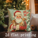 Christmas Santa & Deer Pattern Pillow Covers by Ljojo - Sofa Bedroom Car Cushion Cover