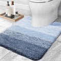Ljojo Luxury U-Shape Bathroom Rug: Soft, Absorbent, Non-Slip Plush Shower Mat