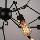 Adjustable Spider Iron Chandelier, Industrial Satellite Lighting for Living Room by Ljojo