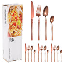 Ljojo 16-Piece Stainless Steel Tableware Set for Restaurants, Hotels, and Homes