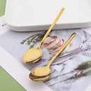 Ljojo 24Pcs Gold Cutlery Set Stainless Steel Flatware Dinnerware Kitchen Tableware