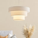 Nordic Fabric Pendant Lights | Japanese Wabi-Sabi Chandelier for Bedroom & Living Room by Ljojo
