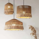 Hemp Rope Pendant Light Chandelier Bohemian Ceiling Hanging - Ljojo