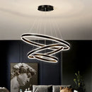 Nordic Ring Led Chandelier for Staircase Living Room - Minimalist Ljojo Glow Lamp
