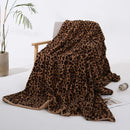 Ljojo Leopard Print Rabbit Plush Sofa Blanket: Stylish, Warm & Comfortable Home Decor
