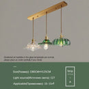Ljojo Elegant LED Glass Petal Chandelier - Stylish Nordic Retro Lighting