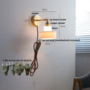 Ljojo LED Wall Sconce with Pull Chain Switch White Glass Stair Light