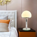 Ljojo Milk Glass Bauhaus Table Lamp for Bedroom Coffee Study Indoor Lighting