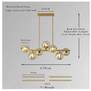 Modern LED Glass Ball Chandelier Pendant Lamp for Bedroom Dining Living Room by Ljojo