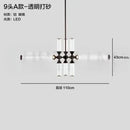 Ljojo LED Pendant Light Glass Hanging Chandelier for Living Dining Room Bedroom Decor