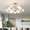 Scandinavia Glass Ball Chandelier Pendant Lamp for Bedroom Dining Room by Ljojo