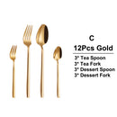 Ljojo 21 Piece Gold Cutlery Set - Stainless Steel 304 Elegant Tableware