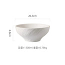 Ljojo Matte Stone Patterned Ceramic Ramen Soup Salad Fruit Noodle Bowl Large Capacity