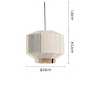 Bamboo Japanese LED Pendant Light | Minimalist Wooden Chandelier by Ljojo