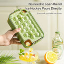 Ljojo Mini Ice Cube Tray with Lid and Bin: Spill-resistant Ice Maker for Cocktails