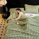 Ljojo Luxury Rabbit Fur Throw Blanket for Cozy Warmth and Comfort
