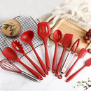 Ljojo 10-Piece Silicone Cookware Set for Kitchen Cooking & Baking
