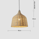 Ljojo™ Rattan Wicker Chandelier Pendant Light Handwoven Hanging Lamp E27 Bulb