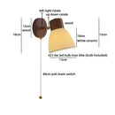 Ljojo LED Wall Lamp Rotate White Ceramic Nordic Modern Bathroom Light