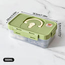 Ljojo Divided Onion Ginger Garlic Storage Box Handle Detachable 2 Grids Kitchen Organizer