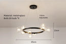 Clear White Glass Ball Chandeliers Cord Adjustable G9 Bulb Good Packaging by Ljojo for Parlor Bedroom Dining Room