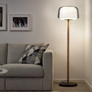 Modern Glass & Solid Wood Floor Lamp for Living Room by Ljojo - Stylish Standing Reading Light