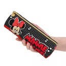 Ljojo Mickey Minnie Leather Pencil Case: Big Capacity School Supplies Pen Box