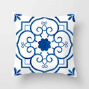Blue Pattern Cushion Cover 45*45cm Pillowcase for Bedroom Sofa Home Decor by Ljojo