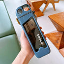 Ljojo 350ML Double Layer Square Plastic Water Bottle With Straw