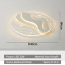 LED Ceiling Light for Bedroom Remote Control Dimmable Romantic Warm White Glow Soundproof Ljojo