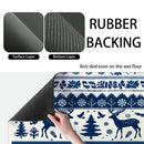 Christmas Deer Silhouette Non-Slip Drying Mat for Kitchen Counters and Tables by Ljojo