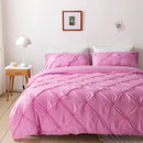Ljojo 3D Flower Duvet Cover Set, Reversible Quilt Covers + Pillowcase, Solid Color, Home Bedding Essentials